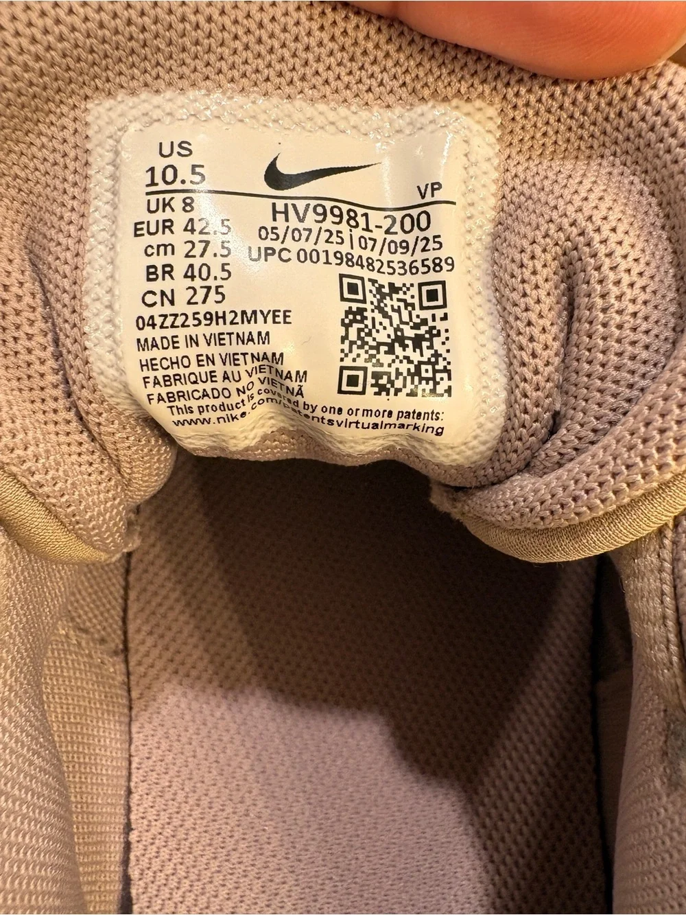 Nike Training Flex Sneakers in Beige 10.5